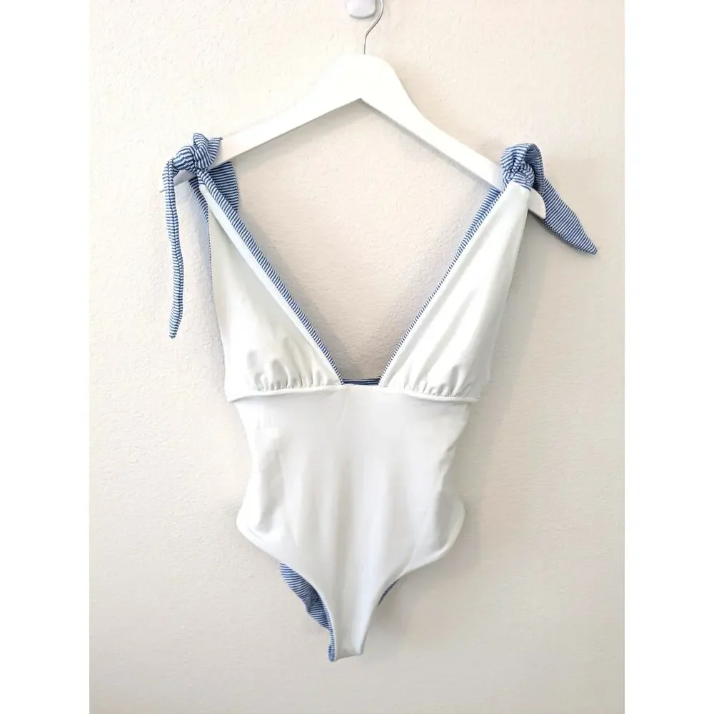 Mara Hoffman Sky Blue One Piece Swimsuit - Picture 5 of 6